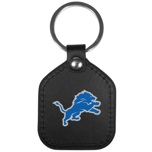 Detroit Lions Leather Square Key Chain
