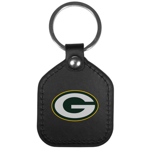 Green Bay Packers Leather Square Key Chain