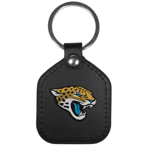 Jacksonville Jaguars Leather Square Key Chain