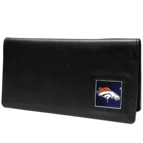 Denver Broncos Leather Checkbook Cover