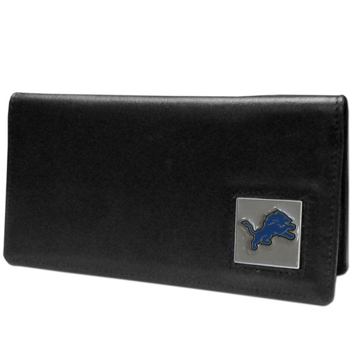 Detroit Lions Leather Checkbook Cover