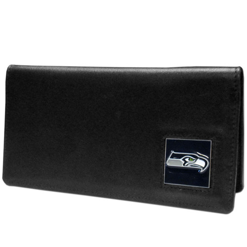 Seattle Seahawks Leather Checkbook Cover