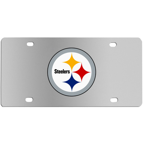 Pittsburgh Steelers Steel License Plate Wall Plaque