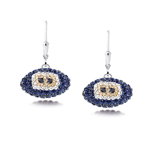 Los Angeles Rams Crystal Silver Earrings