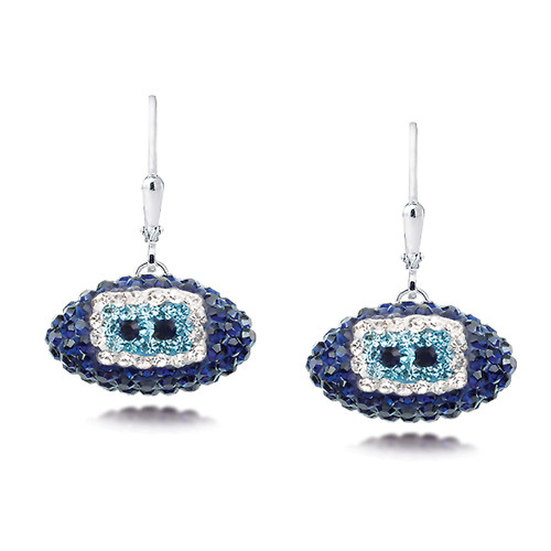 Tennessee Titans Crystal Silver Earrings