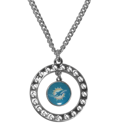 Miami Dolphins Rhinestone Necklace