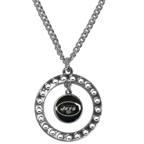 New York Jets Rhinestone Necklace