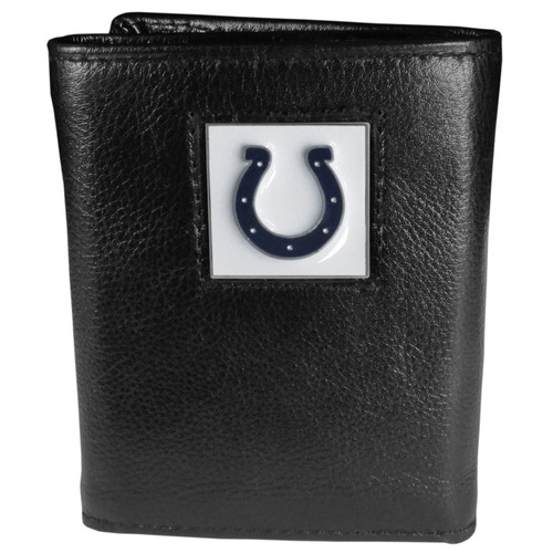 Indianapolis Colts Deluxe Leather Tri-fold Wallet in Gift Box