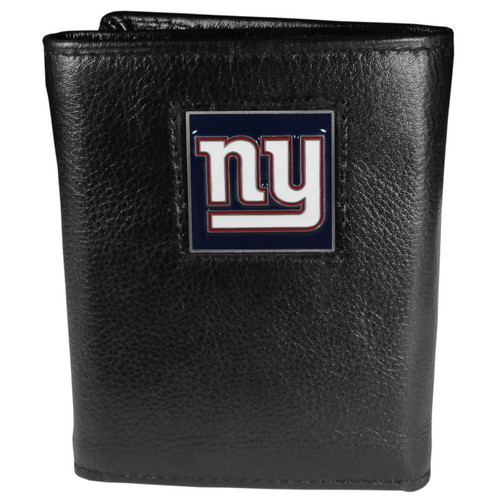 New York Giants Deluxe Leather Tri-fold Wallet in Gift Box