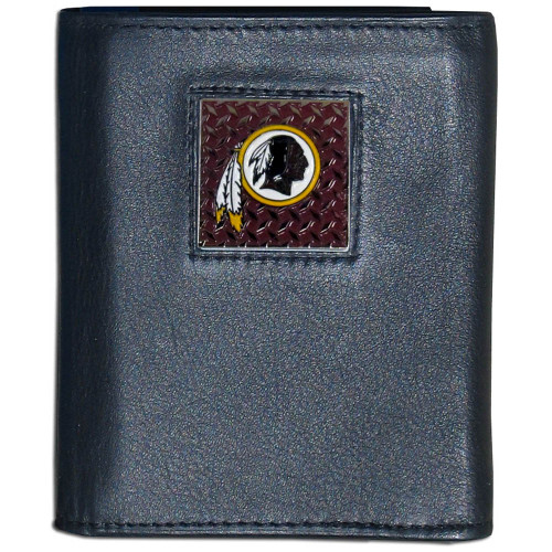 Washington Commanders Gridiron Leather Tri-fold Wallet Packaged in Gift Box