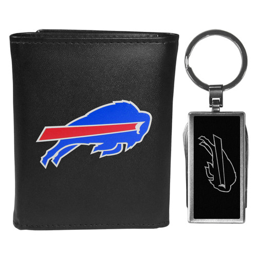 Buffalo Bills Black Tri-fold Wallet & Multitool Key Chain