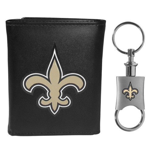 New Orleans Saints Tri-fold Wallet & Valet Key Chain