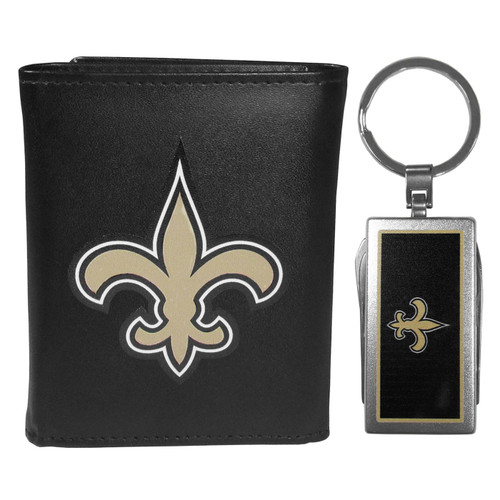 New Orleans Saints Trifold Wallet & Multitool Key Chain Sports Unlimited
