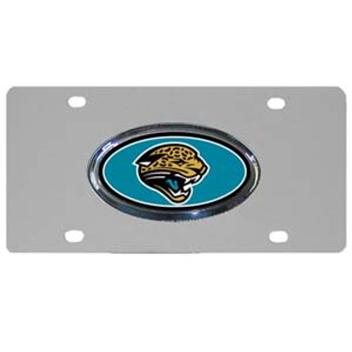 Jacksonville Jaguars Steel License Plate with Domed Emblem
