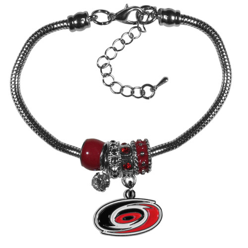 Carolina Hurricanes Euro Bead Bracelet