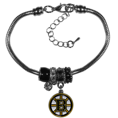 Boston Bruins Euro Bead Bracelet