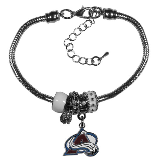 Colorado Avalanche Euro Bead Bracelet