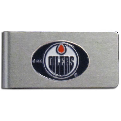 Edmonton Oilers Brushed Metal Money Clip