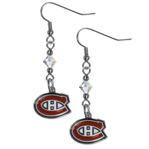 Montreal Canadiens Crystal Dangle Earrings