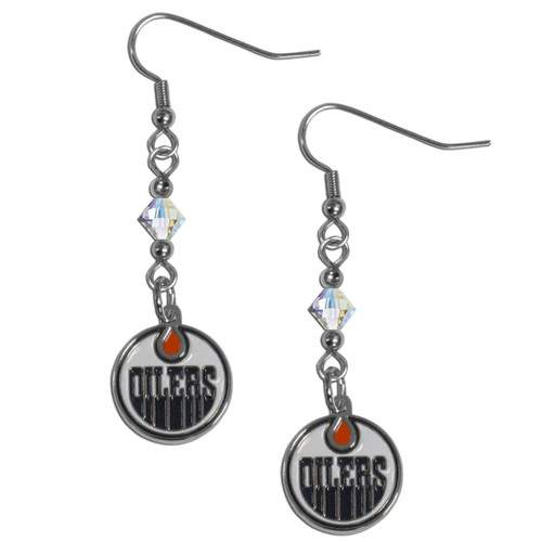 Edmonton Oilers Crystal Dangle Earrings