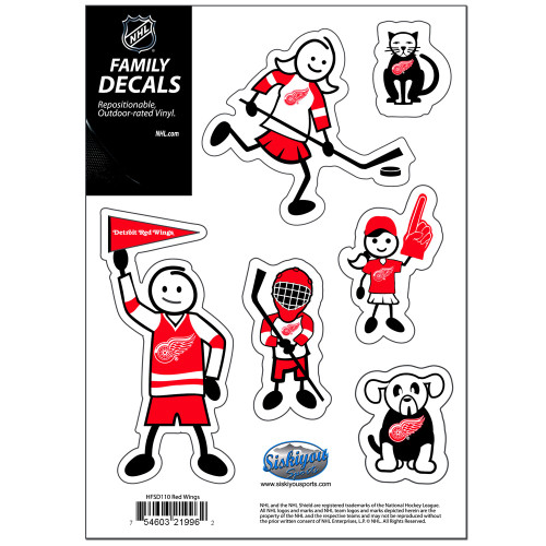 Detroit Red Wings Small Family Decal Set