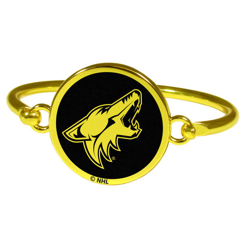 Arizona Coyotes Gold Tone Bangle Bracelet