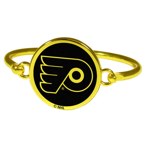 Philadelphia Flyers Gold Tone Bangle Bracelet