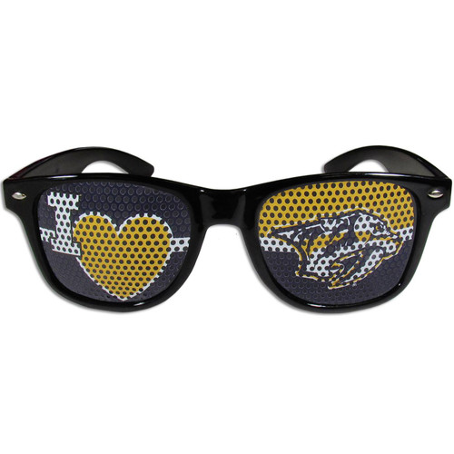 Nashville Predators Black I Heart Game Day Shades