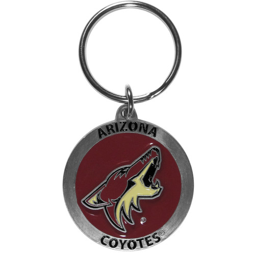Arizona Coyotes Carved Metal Key Chain