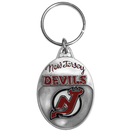 New Jersey Devils Carved Metal Key Chain