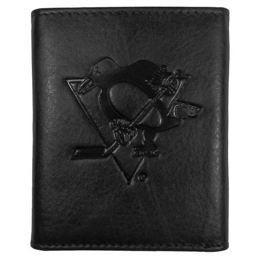 Pittsburgh Penguins Embossed Leather Tri-fold Wallet