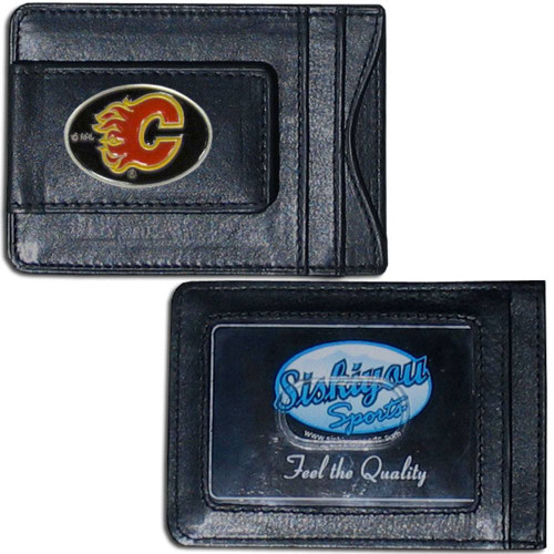 Calgary Flames Leather Cash & Cardholder