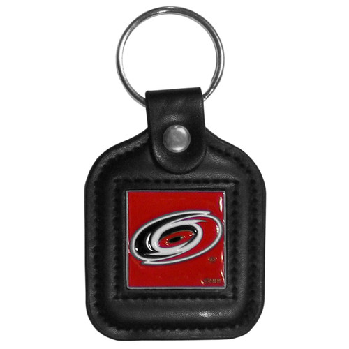 Carolina Hurricanes Square Leather Key Chain