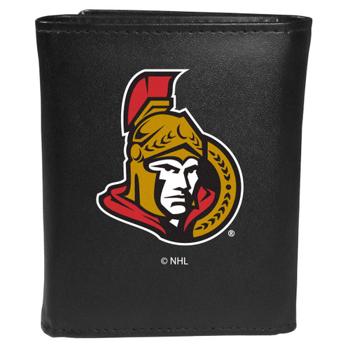 Ottawa Senators Large Logo Leather Tri-fold Wallet