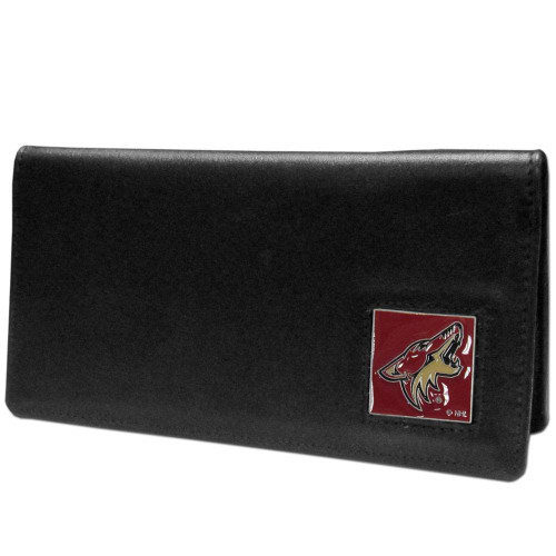 Arizona Coyotes Leather Checkbook Cover