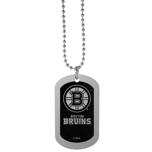 Boston Bruins Chrome Tag Necklace