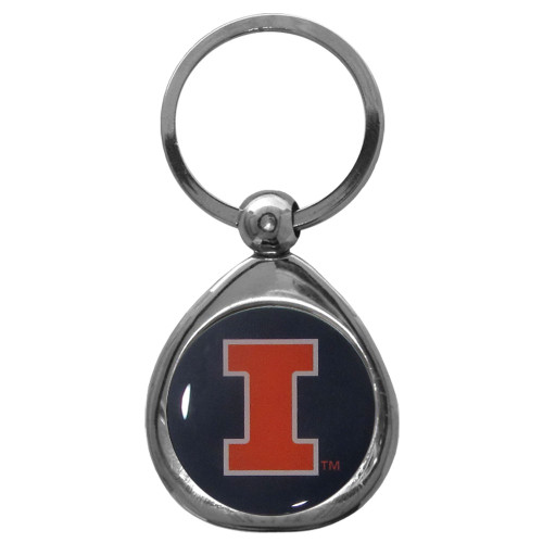 Illinois Fighting Illini Chrome Key Chain