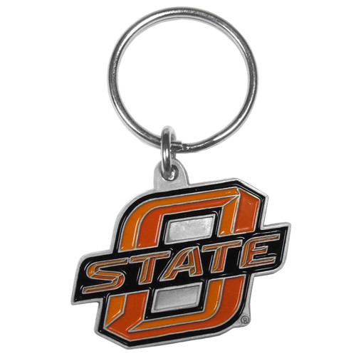 Oklahoma State Cowboys Carved Metal Key Chain