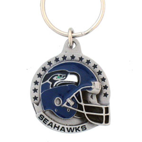 Seattle Seahawks Carved Metal Key Chain