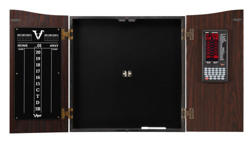 Viper Vault Deluxe Dartboard Cabinet with Integrated Pro Score
