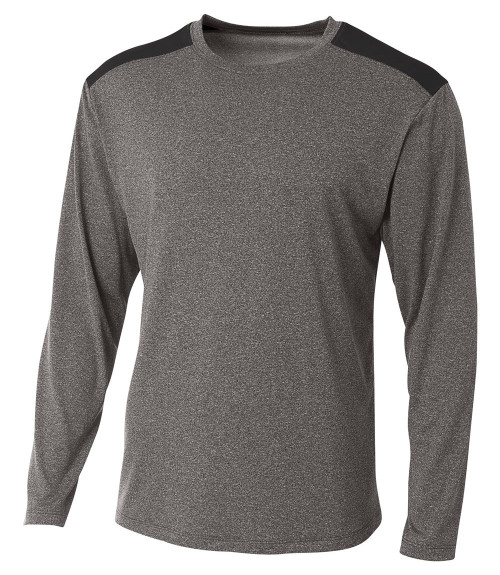 A4 Tourney Adult Long Sleeve Color Block Custom T-Shirt