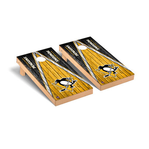 Pittsburgh Penguins Weathered Triangle Cornhole Game Set