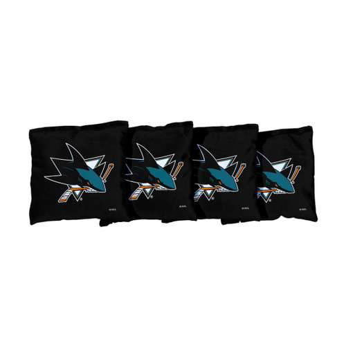 San Jose Sharks Black Cornhole Bags