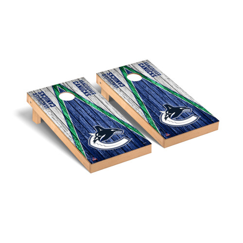 Vancouver Canucks Weathered Triangle Cornhole Game Set