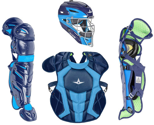 All Star System7 Axis NOCSAE Certified Two Tone Baseball Catcher's Gear Set - Ages 12-16
