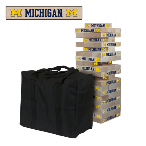 Michigan Wolverines Giant Wooden Tumble Tower Game