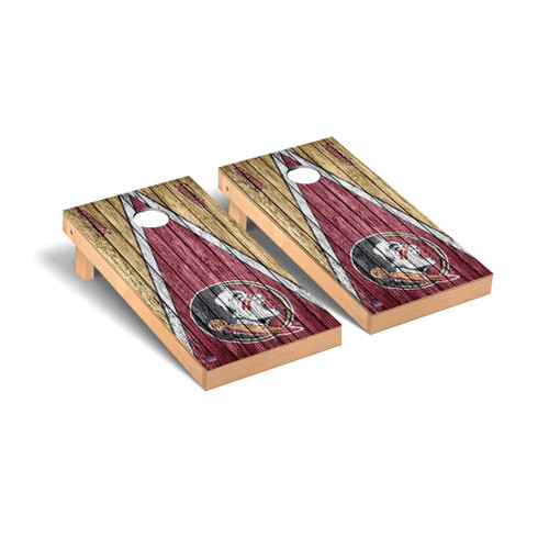 Florida State Seminoles Triangle Weathered Cornhole Game Set