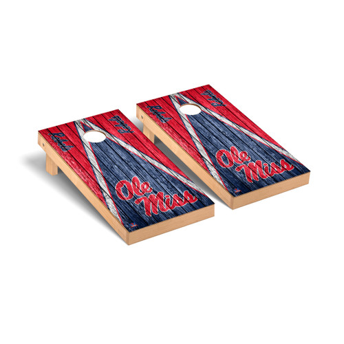 Mississippi Rebels Triangle Weathered Cornhole Game Set