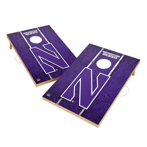 Northwestern Wildcats 2' x 3' Vintage Wood Cornhole Game