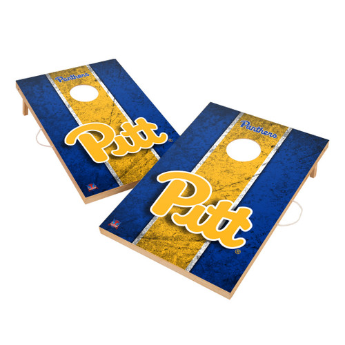 Pittsburgh Panthers 2' x 3' Vintage Wood Cornhole Game